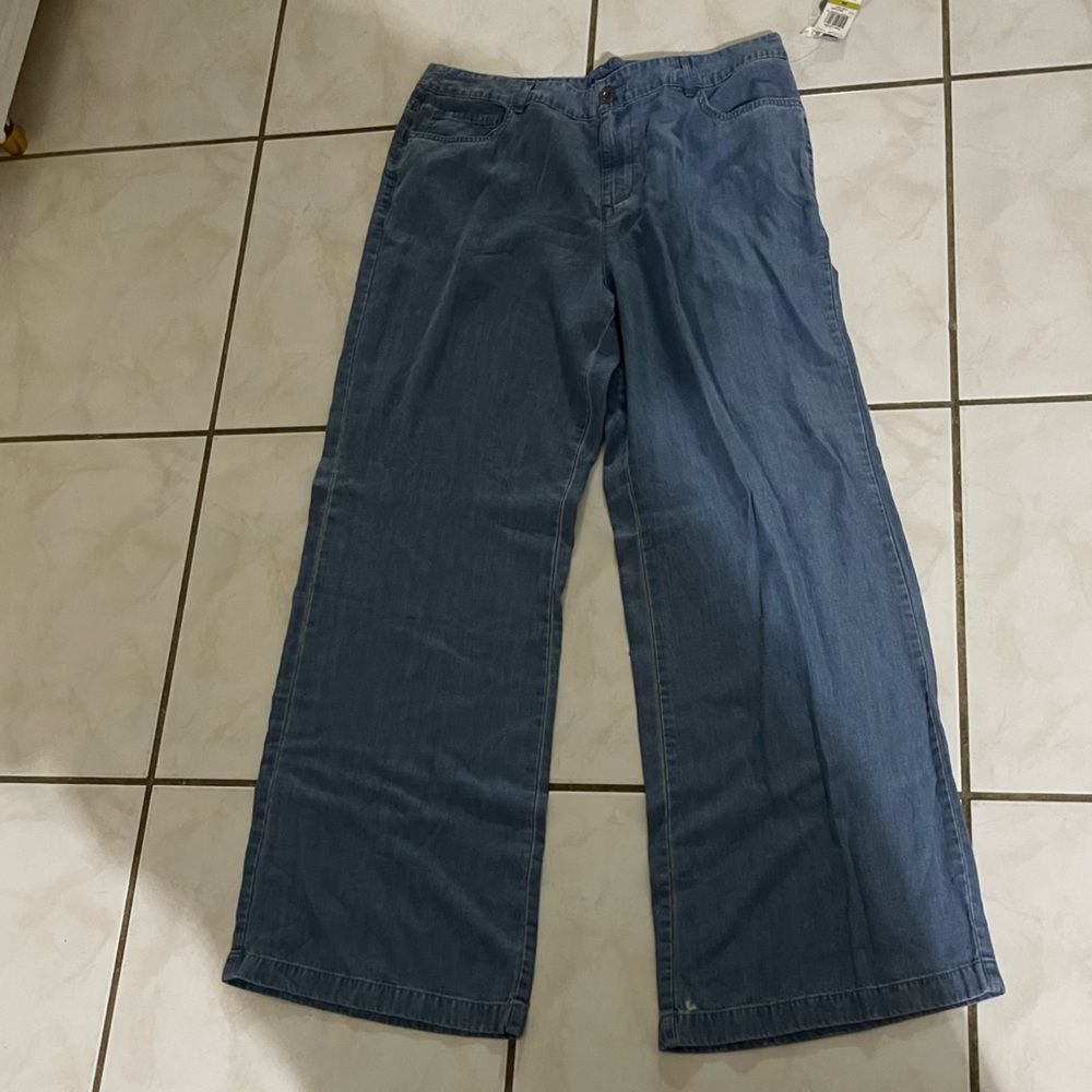 Style & Co Wide-Leg Blue mid rise Jeans size 14